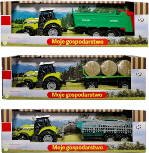 Traktor s prívesom so svetlom a zvukom