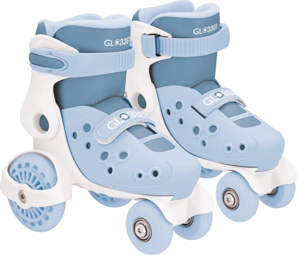 Detské štvor-kolieskové korčule Globber Learning Skates nastaviteľné 26–29 popolavo modré