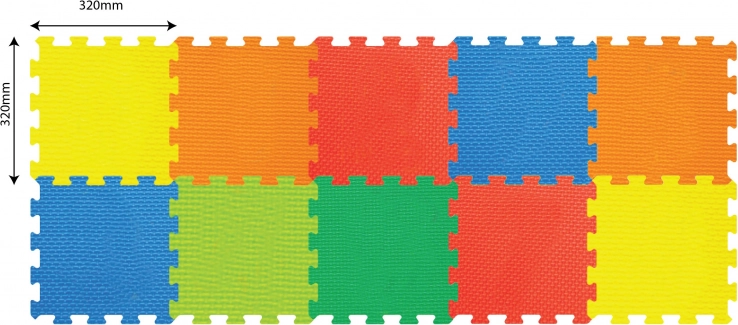 Mäkké stavebné bloky 10 ks 32 × 32 cm