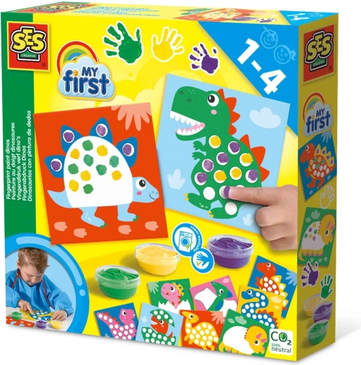 Prstové farby vyfarbi si dinosaura