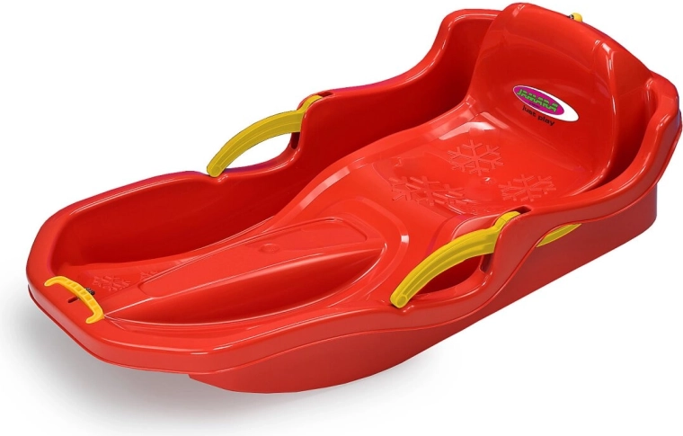Snow Play bob Comfort 80 cm červený s ručnými brzdami