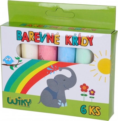 Farebné chodníkové kriedy 6 ks