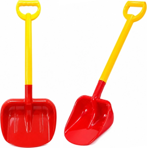 Veľká detská lopatka na piesok 63 cm červeno-žltá