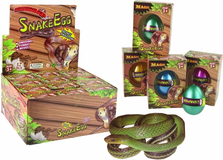 Vyliahnuté rastúce magické vajíčko had 6 cm