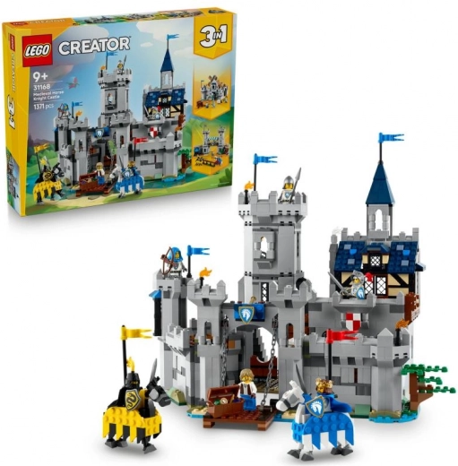 Lego Creator 3 v 1 stredoveký hrad a rytieri na koňoch