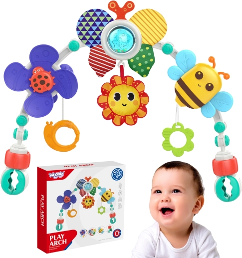 Woopie Baby oblúk s hračkami do postieľky, kočíka a autosedačky