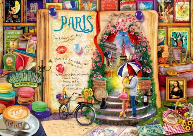 Puzzle Život ako otvorená kniha: Paríž 4000 dielikov