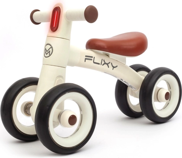 Detské odrážadlo s LED svetlom Milly Mally FLIXY – krémové