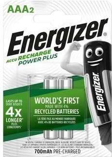 Energizer Power Plus AAA nabíjacie batérie 700 mAh, 1,2 V (2 ks)