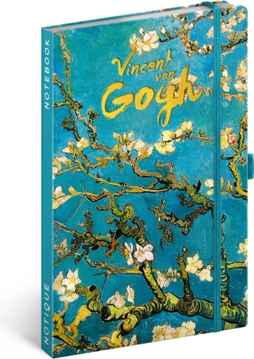 Zápisník NOTIQUE Vincent van Gogh, linajkovaný, 13 × 21 cm