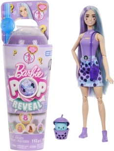 Barbie Pop Reveal Bubble Tea bábika – taro mlieko
