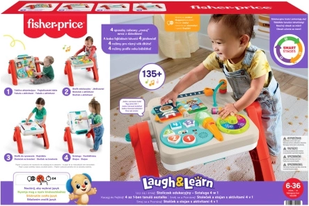 Hovoriaci hrací stolík 4 v 1 FISHER-PRICE so Smart Stages