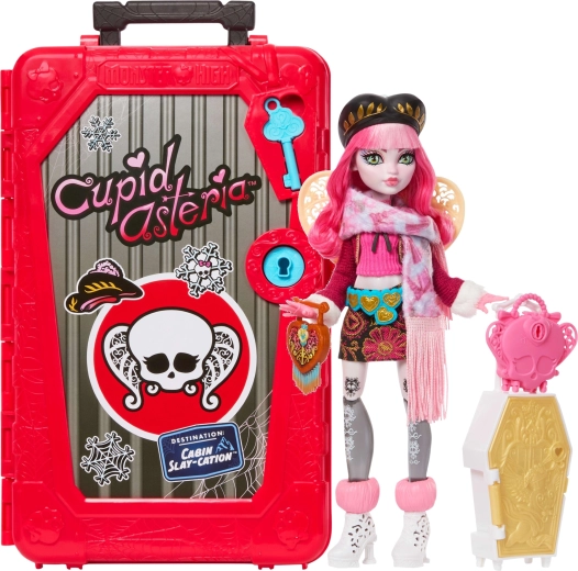 Monster High bábika Cupid Asteria – upírske prázdniny, 28 cm, kufrík a prekvapenia