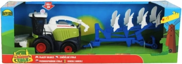 Kombajn s prívesom so svetlom a zvukom