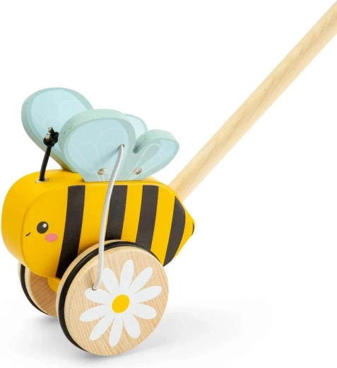 Bigjigs Toys drevené odrážadlo včielka