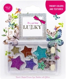 Lukky trblietavé krémové očné tiene s aplikátorom