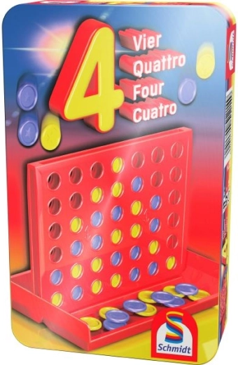 Schmidt Spiele Štyri v rade v kovovej krabičke