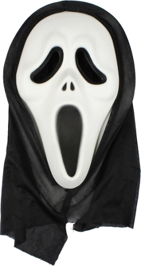 Maska Scream s kapucňou na Halloween