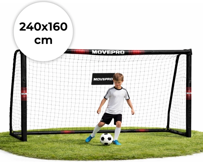 Futbalová bránka s príslušenstvom 240 × 160 × 85 cm MOVEPRO