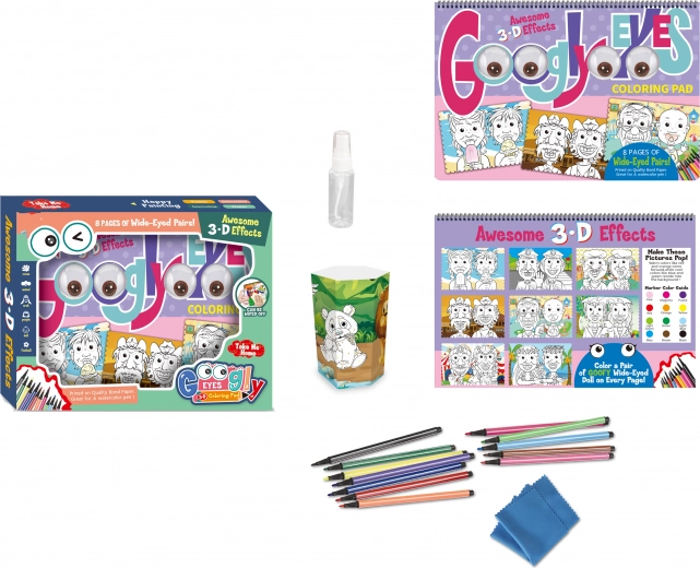 Omaľovánky s 3D okuliarmi stierateľné