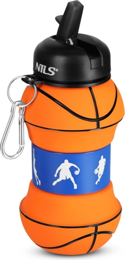 NILS Camp skladacia silikónová fľaša basketbal 550 ml