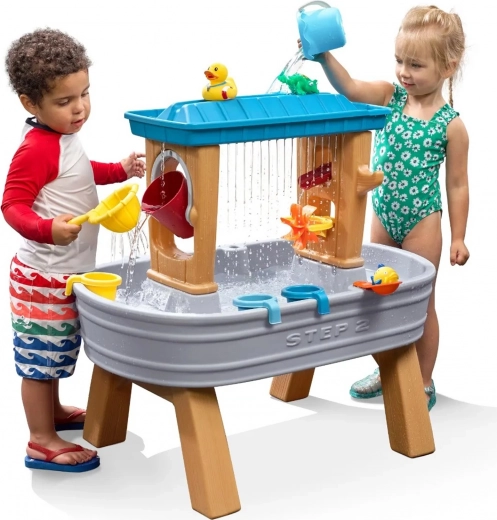 Step2 Vodný stôl s dažďovým efektom, vedierkom a lievikom + zvieratká
