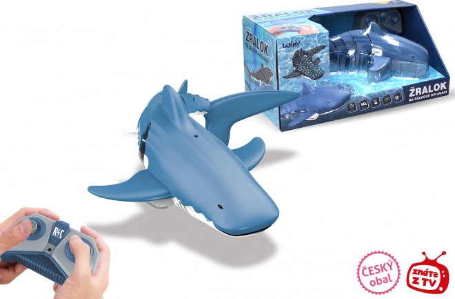 RC žralok do vody 35 cm s diaľkovým ovládaním 2,4 GHz a USB nabíjaním