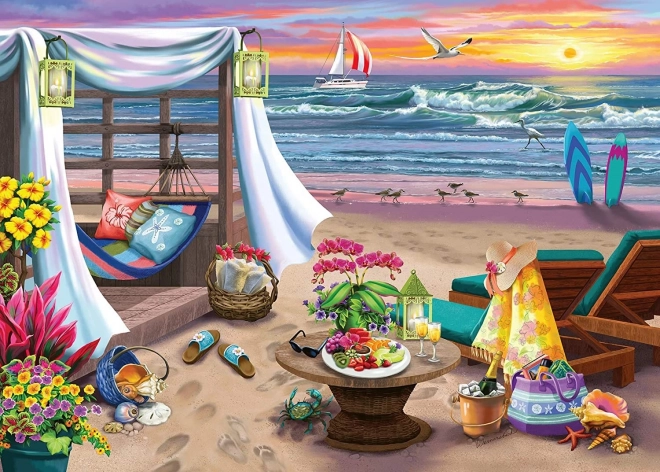 Puzzle Na Pláži Cabana XXL 500 Dielov od Ravensburger