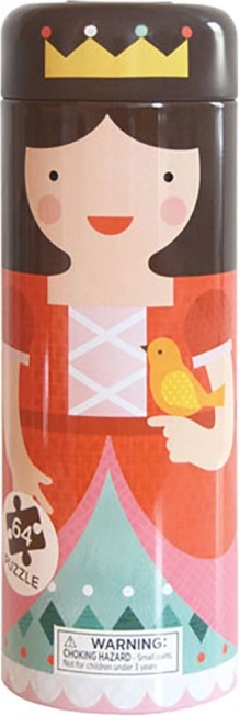 Puzzle v tube Petit Collage – kráľovský hrad (poškodený kovový obal)