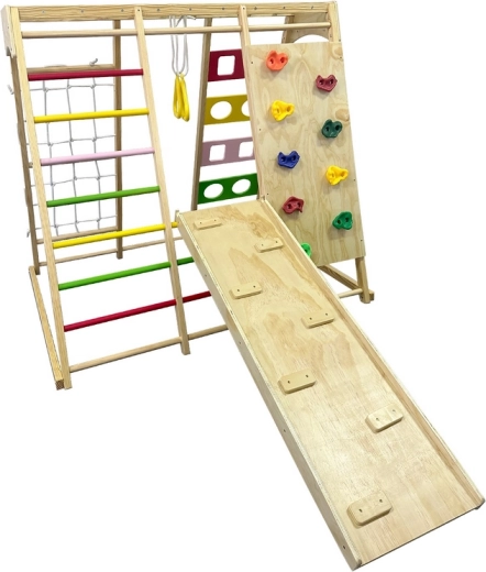 Lezecká stena a obojstranná šmyková/lezecká doska