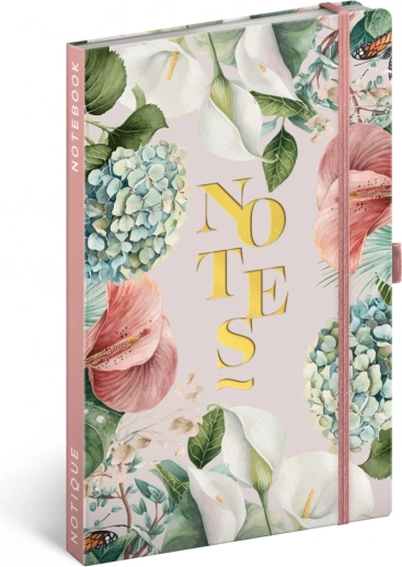 NOTIQUE linajkový notes ľalia 13 × 21 cm