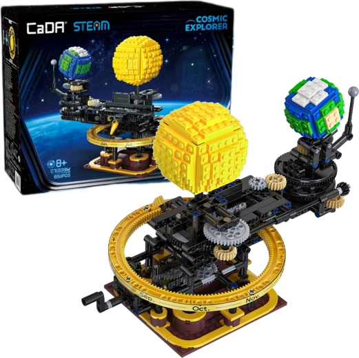 CaDA Master mechanický model slnečnej sústavy – Slnko, Zem a Mesiac - 1 kus