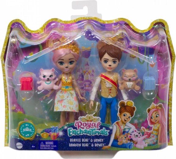 Enchantimals kráľovský set Braylee a Bannon – 2 bábiky s medvedíkmi