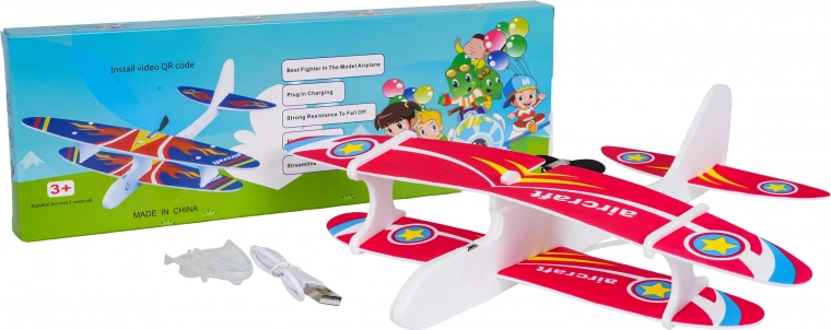 Elektrické penové lietadlo s LED na dlhé lety