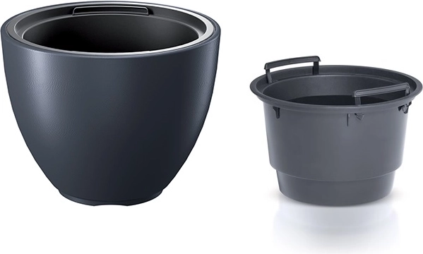 Kvetináč s vložkou 29,8 cm antracit