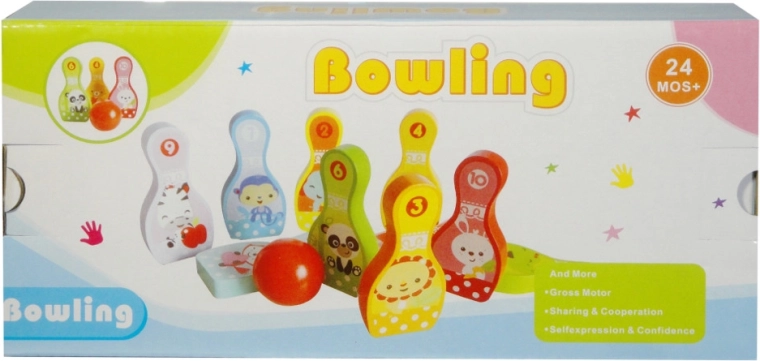 Drevená bowlingová sada pre deti