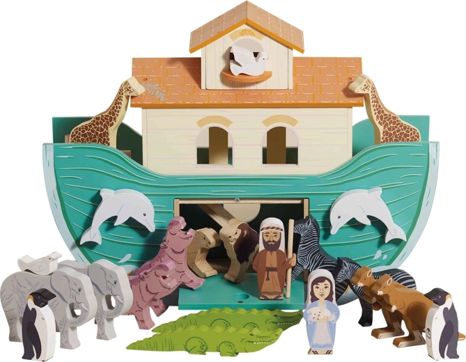Le Toy Van veľká Noemova archa – drevená sada s figúrkami