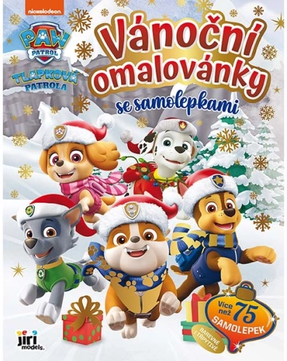 Vianočné omaľovánky so samolepkami Labková patrola