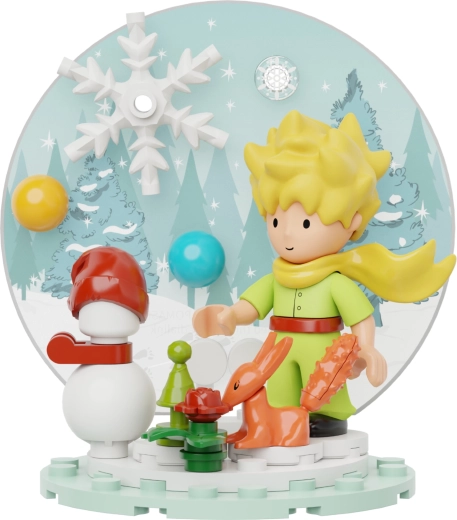 Kúzelná zimná scéna s Malým princom