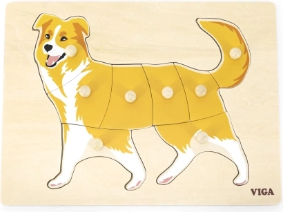 Drevená montessori vkladačka pes VIGA