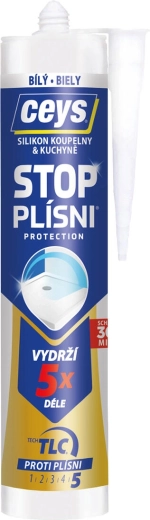 Silikónový tmel proti plesniam 280 ml biely CEYS
