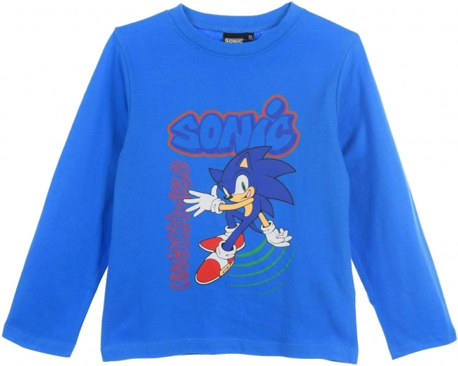 Modré bavlnené tričko Sonic
