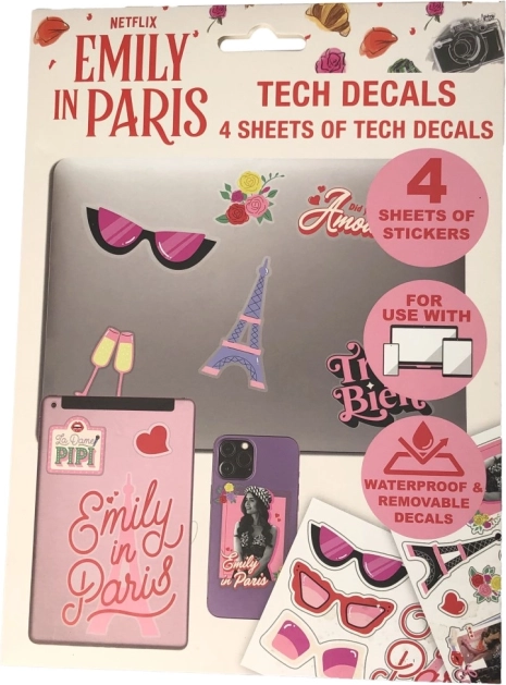 samolepky emily in paris – sada 4 hárkov