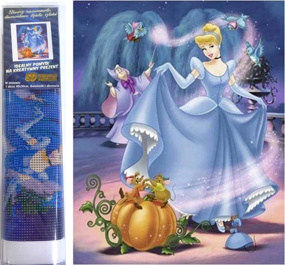 Diamantové maľovanie Popoluška 30 × 40 cm