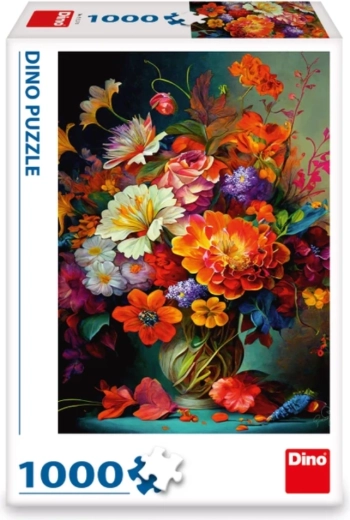 Vibrantný kvetinový motív s vysokým kontrastom