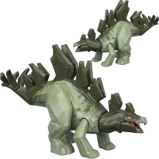 Mattel Jurassic World Mayhem Mix-Ups 2 v 1 stegosaurus – figúrka dinosaura