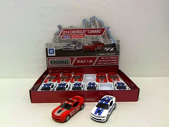 Kovové autíčko Chevrolet Camaro (polícia / hasiči) 1:38 - 1 kus