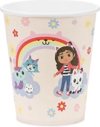 Papierové poháriky Gabinin kúzelný domček – mix motívov 250 ml