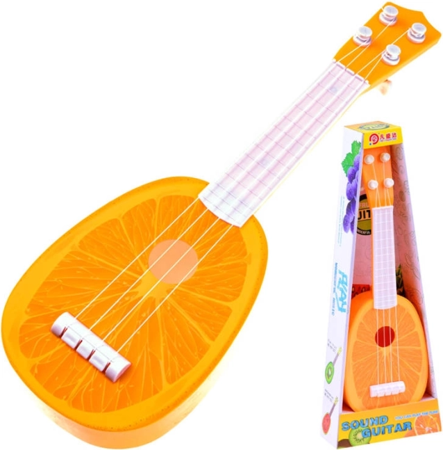 Detské ukulele – plastová gitarka 37 cm – Pomaranč