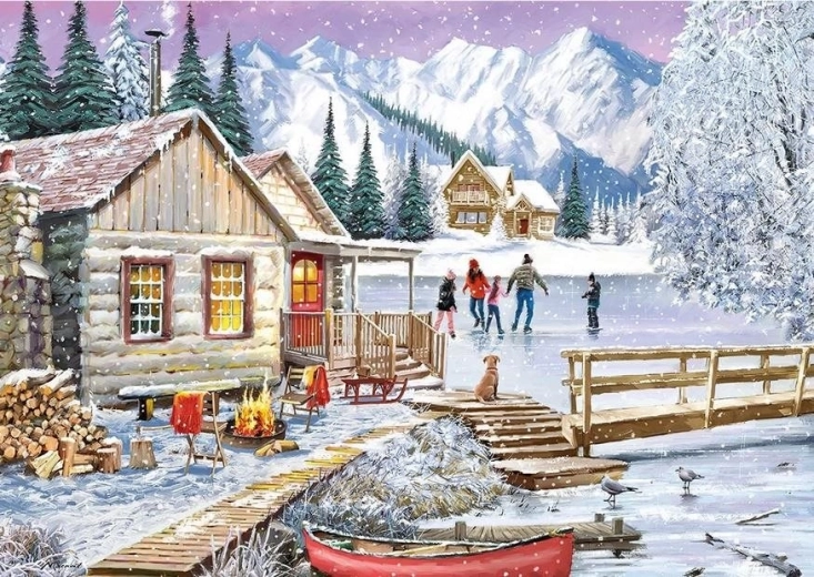 GIBSONS puzzle Zima na chate 1000 dielikov